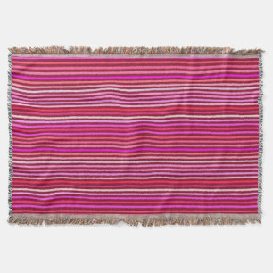 Manta Tiras de giz - Borgonha, Violeta, Rosa