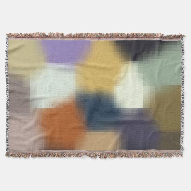 Manta Trendy Modern Orange Blue Yellow Beige Purple (Frente)