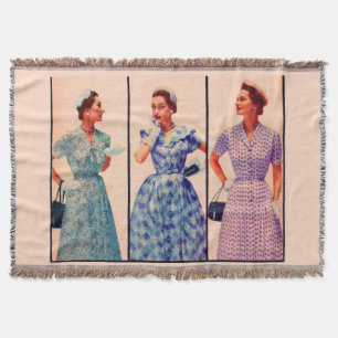 Manta três vestidos de 1953 - roupa de vintage