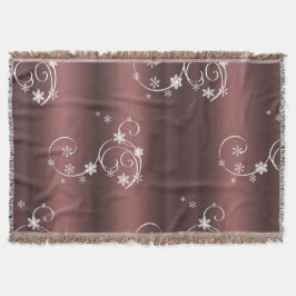 Manta Tripas brancas e marrons metállicas Natal