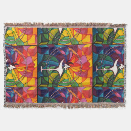 Manta Unitarian flamejante do lance do cálice de UU