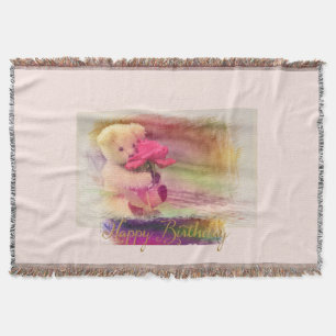 Manta Urso de Colorburst do feliz aniversario