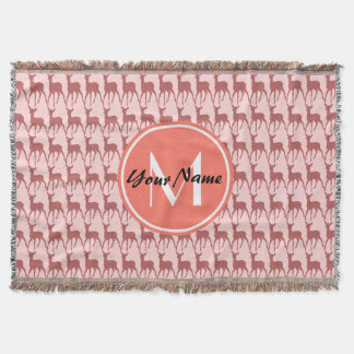 Manta Vedante De Salmão Rosa Monograma, Nome Personaliza
