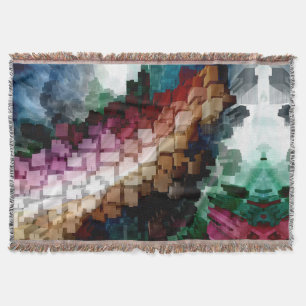 Manta Vento Escuro Cubo Centrado