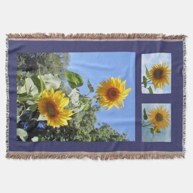 Manta Verão de Sunflower Woven Blanket (Frente)