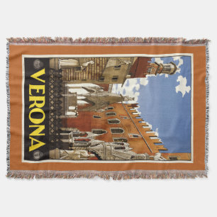 Manta Verona Itália - viagens vintage lança-cobertor