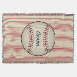 Manta Vintage Personalizado Jogador de Beisebol Esporte