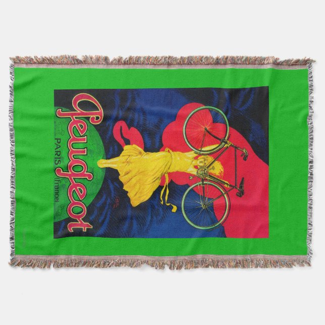 Manta Vintage PosterEurope da bicicleta de Peugeot (Frente)