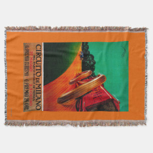 Manta Vintage PosterEurope de Milão dos Di de Circuito