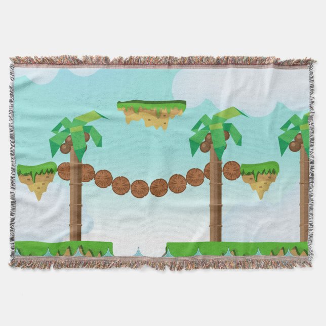 Manta Vintage Video Game Palm Trees. (Frente)