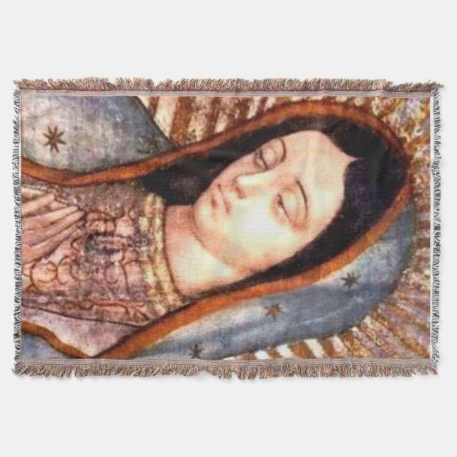 Manta Virgem Maria Nossa Senhora de Guadalupe Blanket (Frente)