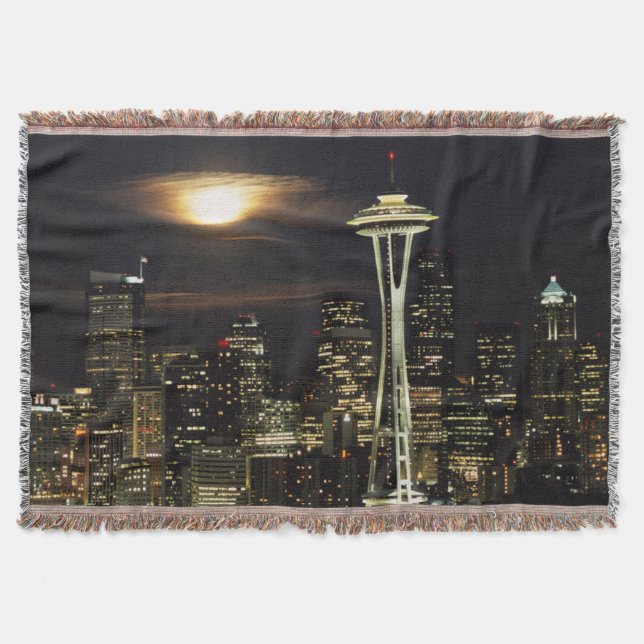Manta Washington, Seattle, Silhueta noturna vista do Ker (Frente)