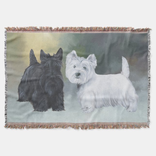 Manta Westie Scottie Inverno (Frente)