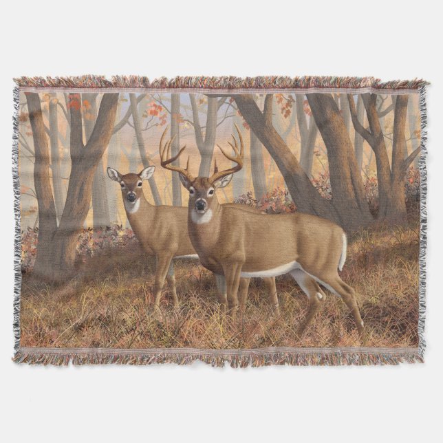 Manta Whitetail Deer Buck & Doe Autumn Mapods (Frente)