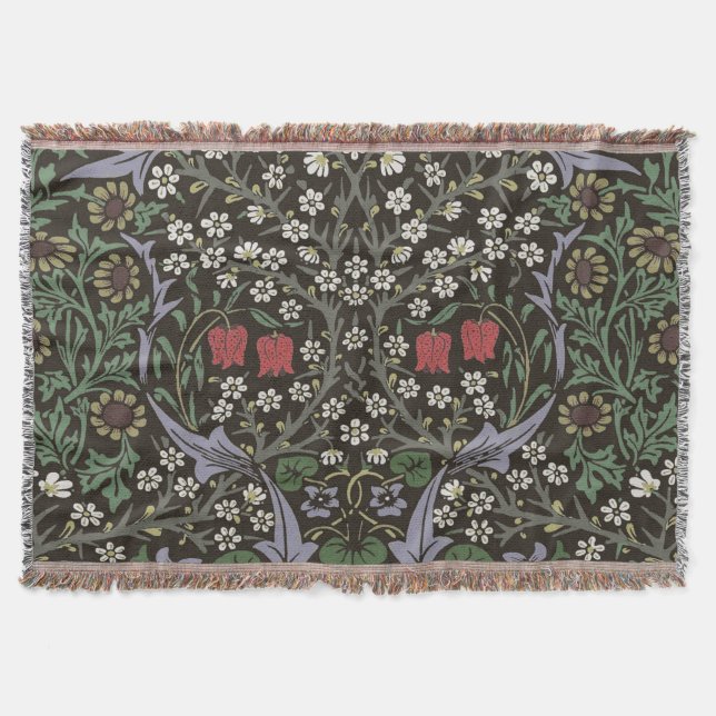 Manta William Morris Blackthorn Tapeçaria Floral (Frente)