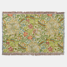 Manta William Morris Ouro Lily Vintage Pré-Raphaelite