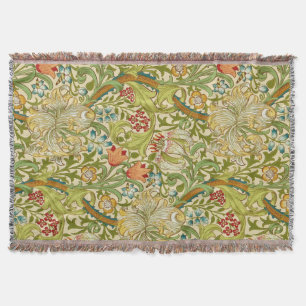 Manta William Morris Ouro Lily Vintage Pré-Raphaelite