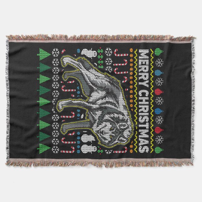 Manta Wolf Ugly Christmas Sweater (Frente)