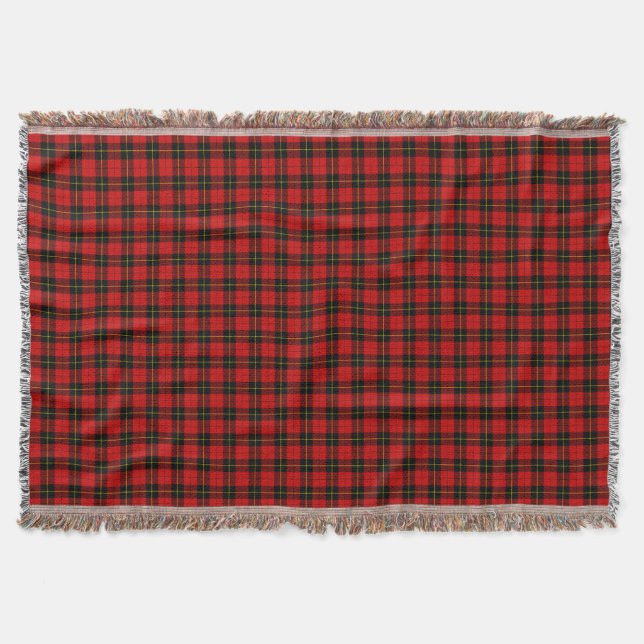Manta Xadrez preto Wallace Tartan (Frente)