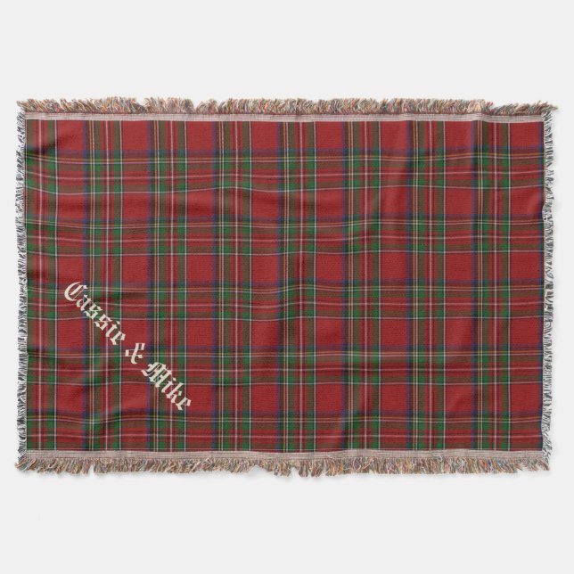 Manta Xadrez Real Stewart Tartan - Cobertura Personaliza (Frente)