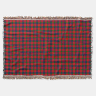 Manta Xadrez verde-vermelha Lindsay tartan