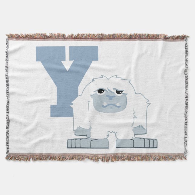 Manta Y é para Yeti Cute Cartoon Yeti Monster (Frente)