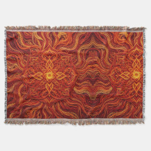 Mantas de Linha Vermelha Mandala Abstrata