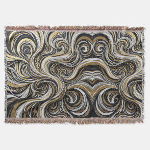 Mantas de Ouro com Redemoinho de Fumaça Abstrata