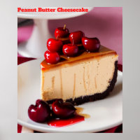 Manteiga de amendoim Cheesecake AI Art Poster
