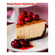 Manteiga de amendoim Cheesecake AI Art Poster