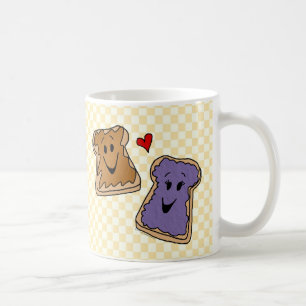 Manteiga de amendoim e caneca de café