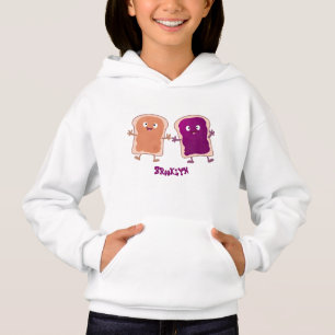 Manteiga de amendoim e caricatura em sanduíche de