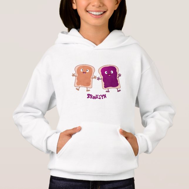 Manteiga de amendoim e caricatura em sanduíche de  (Frente)