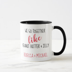 Manteiga & geléia de amendoim caneca combinado de
