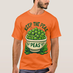 Mantendo a Camisa de Ação de Graças das Ervilhas E