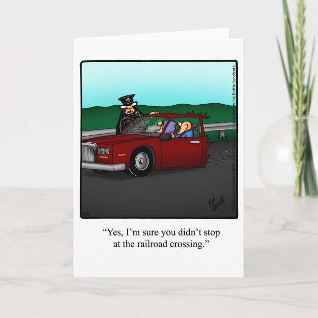 Mantendo Em Contato Um Cartão De Saudação De Humor (Frente)