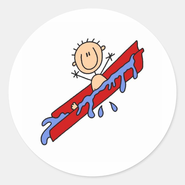 Mantendo-Se Legal No Adesivo Do Slide De Água (Frente)