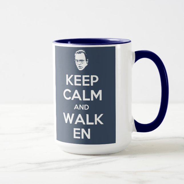 Mantenha a calma e a caneca de Walken (Direita)