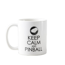 Mantenha a calma e a caneca do Pinball