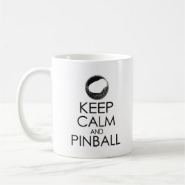 Mantenha a calma e a caneca do Pinball