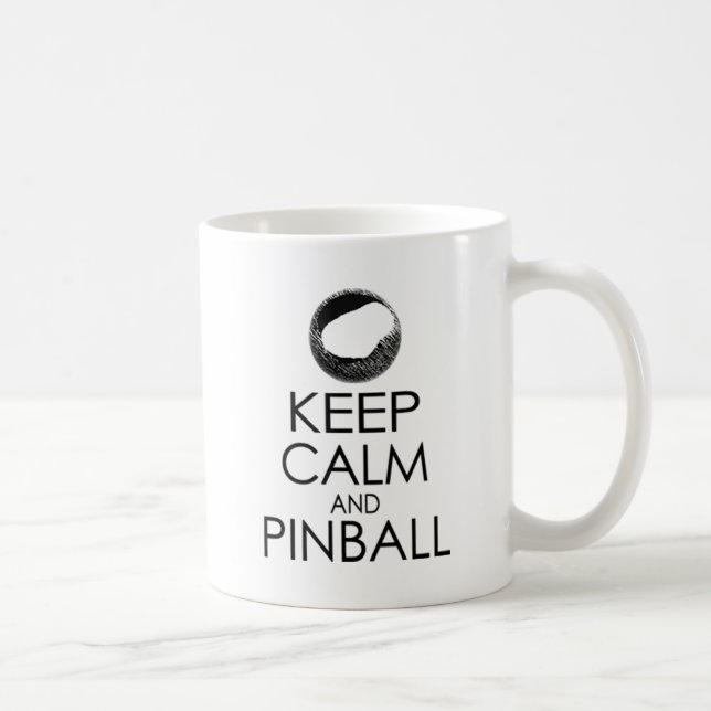 Mantenha a calma e a caneca do Pinball (Direita)