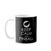 Mantenha a calma e a caneca do Pinball