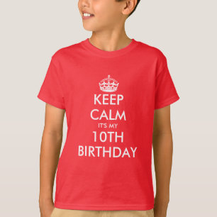 Mantenha a calma é a minha camiseta de 10º anivers