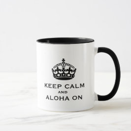 Mantenha a calma e Aloha na caneca