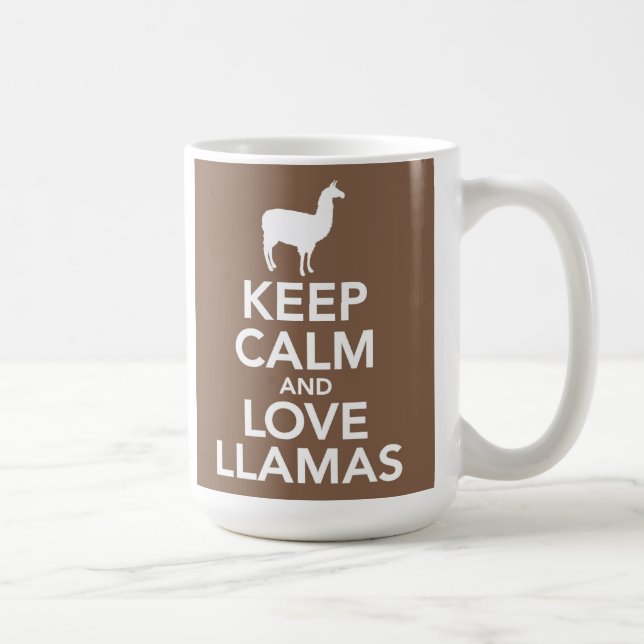 Mantenha a calma e ame a caneca dos lamas (Direita)