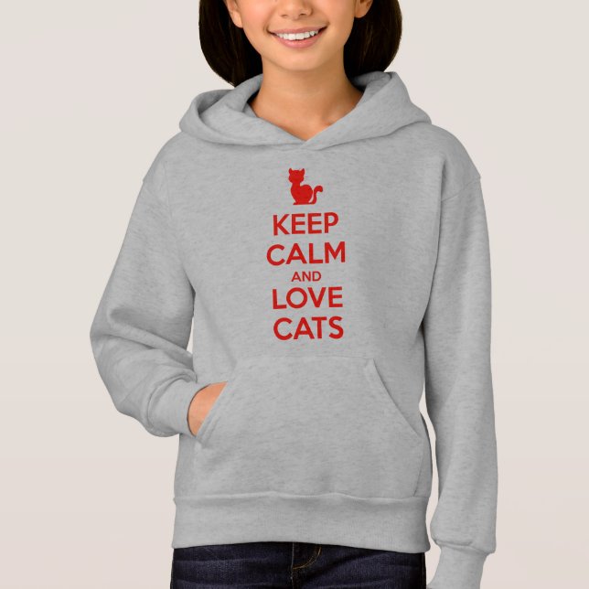 Mantenha a Calma e Ame Gatos (Frente)