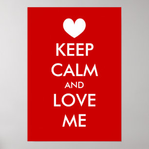 Mantenha a calma e ame-me poster com costume do