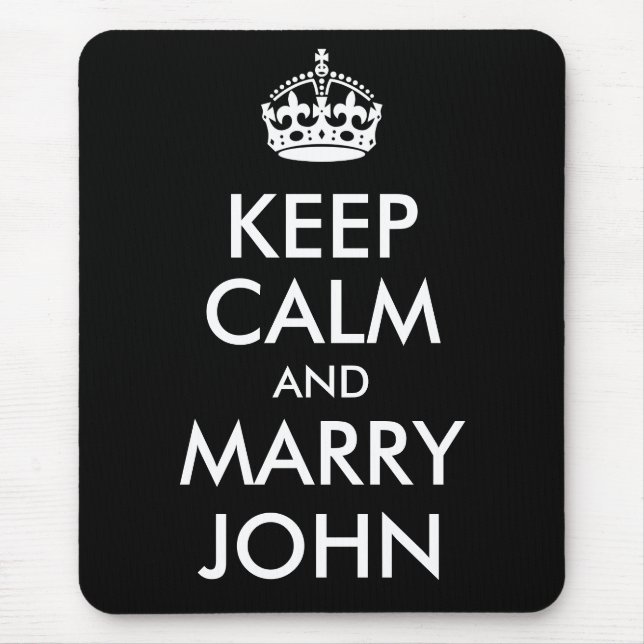 Mantenha a Calma e Case com John Mousepad (Frente)