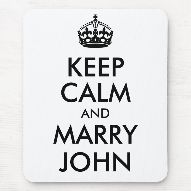Mantenha a Calma e Case com John Mousepad (Frente)