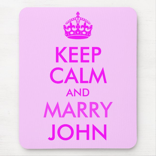 Mantenha a Calma e Case com John Mousepad (Frente)